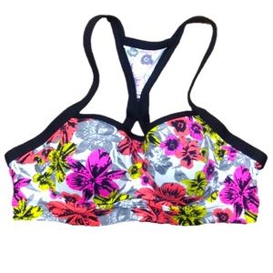 Victoria's Secret VSX White Floral Angel Sports Bra